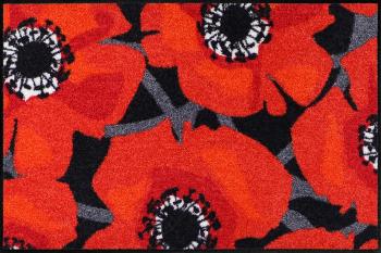 EFIA Salonloewe  TAPIS-PAILLASSON : BLOOMS POPPY BLACK